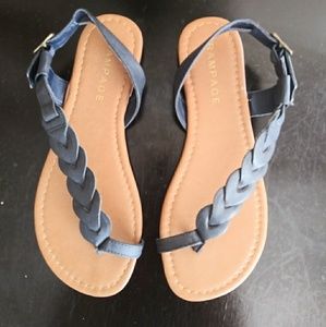 Rampage Blue Braid Sandals NWOT Sz.8
